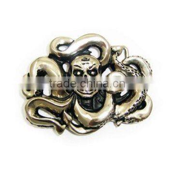 3D skull octopus belt buckle ha02-60