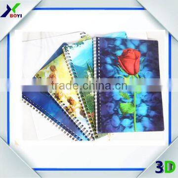 Factory Custom New Style PP Cover 3D Lenticular Notebook