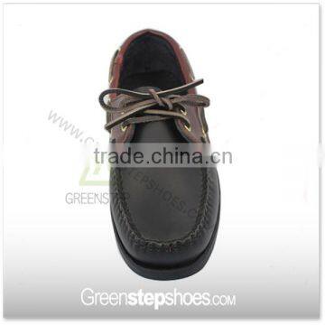 Laser Cut Outsole Moccasin Cow Leather Men Boat Shoes
