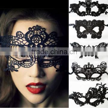 Fashion design sex lady mask / lady bar mask /black lace mask