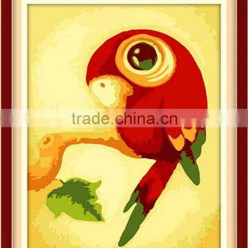 cheap price 5D highlight main picture Animal type parrot 2.5mm round stone diamond Painting                        
                                                Quality Choice