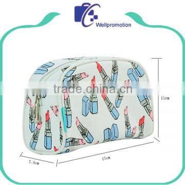 Wholesale Luxury Canvas Cosmetic Bag Bulk Makeup Bag for Girls photo-5