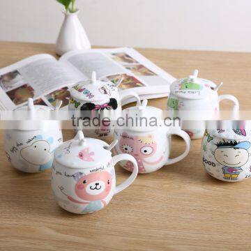 Wholesale ceramic, cute hand painted mug for ceramic Mug for children