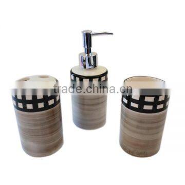 Glaze Ceramic 3pcs Bathroom Set, Bathroom Accessories photo-3