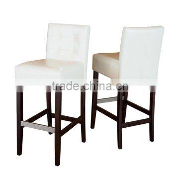 Simple Bar Chair Design White Wooden Bar Stool YC7046