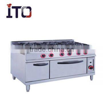 997A Series Commercial 6 Burners Gas Range/Cooker with Oven for Restaurant