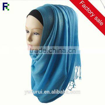 Wholesale Charm Popular Women Muslim Viscose Hijab Scarf Hijab With Tassels Turban Shawl