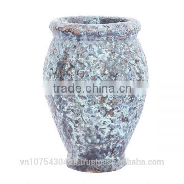 large glazed ceramic garden pots, ceramic blue glazed flower pots