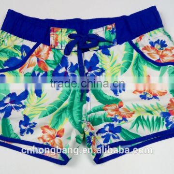 classical moods fresh flower print fabric for women's beachwear for swimming in stock