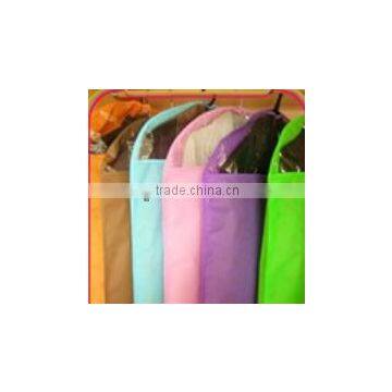 Wholesale coloured non woven garment bag with transparent see through chest