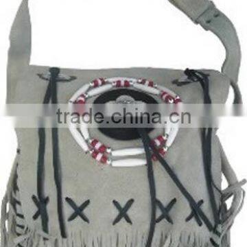 ladies western fringe bag/suede leather ladies hand bag/hand made purse