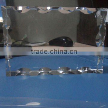 clear crystal cubes sheets with engraved for crystal trophy and award (R-0438)