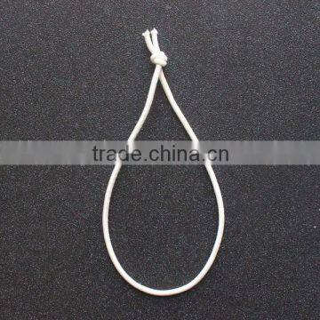 white elastic string with knot for ariport bag tag