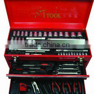 2015 High quality,hot sale-117PC 3 darwer metal case tool kit set hand tool set