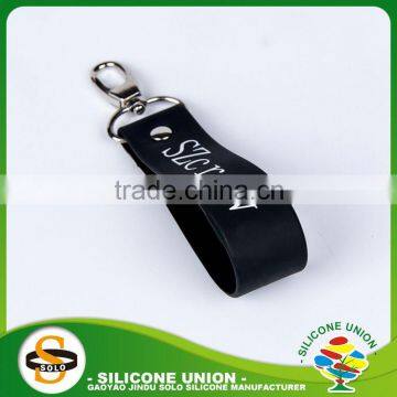 Custom Silicon Rubber Keychain Custom Text Silicone Keychain With the Hook photo-2
