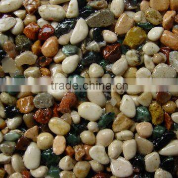 colored nature river stone mix manufacturer who supply the natural river stone