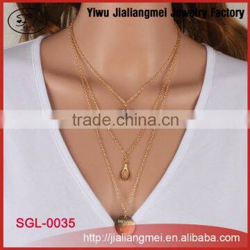 Wholesale fashionable new design coin pendant gold choker necklace