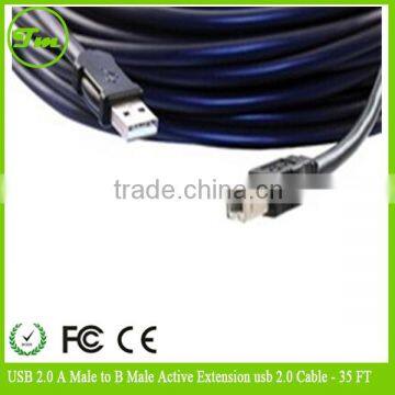 USB 2.0 A Male to B Male Active Extension usb 2.0 Cable - 35 FT