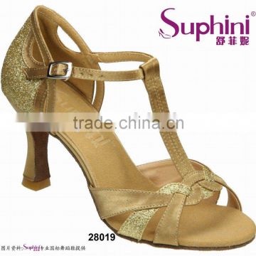 2014 Popular Gold ladies Salsa dancing shoes