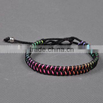 2014 new bracelets mens braided rope bracelets