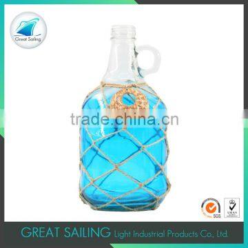 home garden big colored crystal vase with small mouth