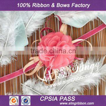 Rose Ribbon Flower For Garments Decoration