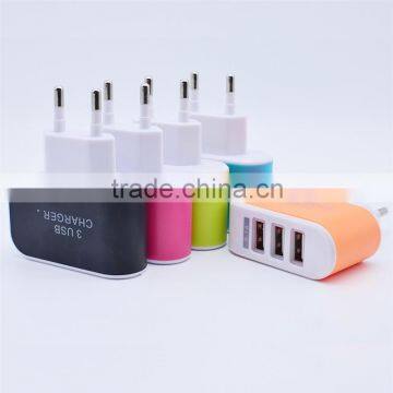 Wholesale mini usb wall charger Wall Charger 3 port, multi USB AC Universal Power Home Wall Travel Charger Adapter for cellphone