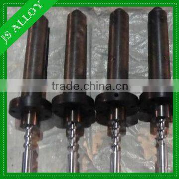 Single vented injection screw and barrel for plastic baskets products