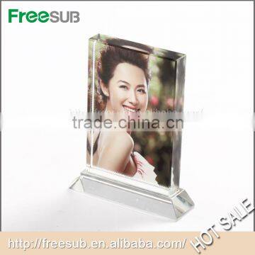 Wedding gift L110*H160*W40mm promotional customed blank 3D sublimation crystal photography