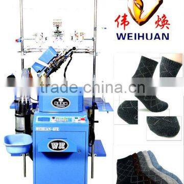 WH-6F-B automatic dual-use sock machine for knitting pile and flat socks(3.75 inch)