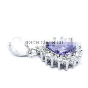 Sterling Silver Jewellery Pear Shaped Diamond Pendant photo-2