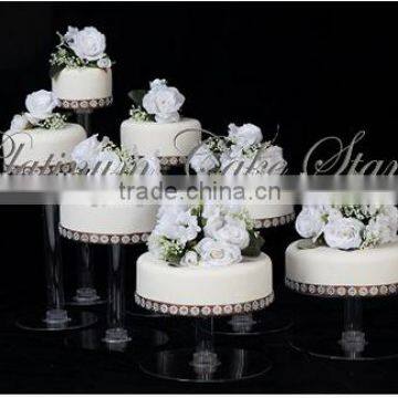 7 Tier Clear Cascade Wedding Cake Stand