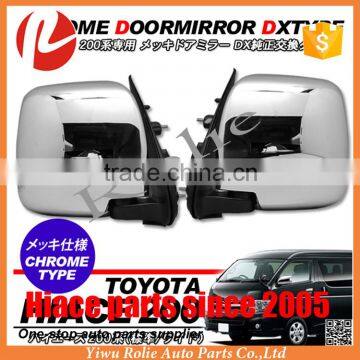 Toyota hiace KDH 200 2005-2015 refit rear view chrome side mirror body auto parts