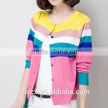 15STC6707 colorful cardigan bamboo clothing