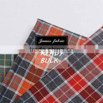 James super soft heather yarn dyed twill big check shirting fabric