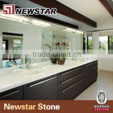 Newstar vanity top white quartz,quartz countertop