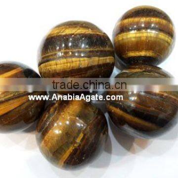 Wholesale Yellow Tiger Eye Sphere Gemstone balls for sale