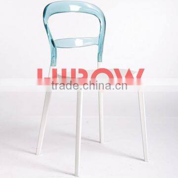 crystal blue polycarbonate leisure chair