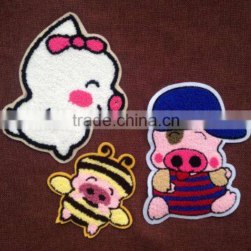 hot selling custom made lovely pig chenille patches