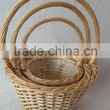 Stocked,Eco-Friendly Feature and Garden Use round wicker baskets