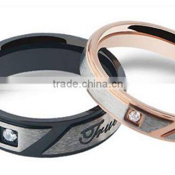 Vintage Engrave High Polished 316L Stainless Steel Wedding Band Ring for Lovers photo-4