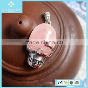 Custom Natural Crystal Agate Power Crystal Skull Pendant Jewelry China
