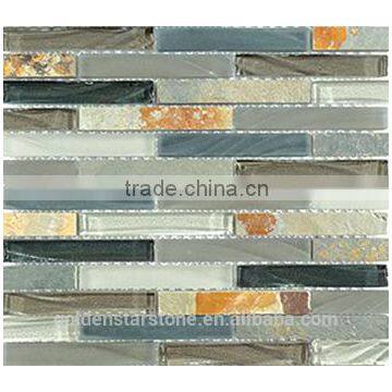 Asian Mosaic Tiles Stone Mosaic and Mosaic Glass Mix (crystal Glass ) photo-5