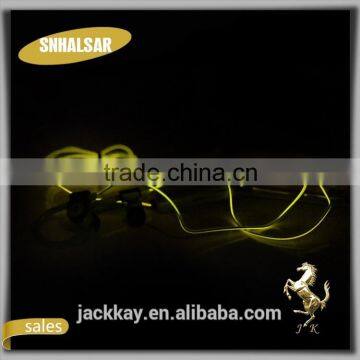Fashion light stereo necklace earphones for sporting, new ear piece