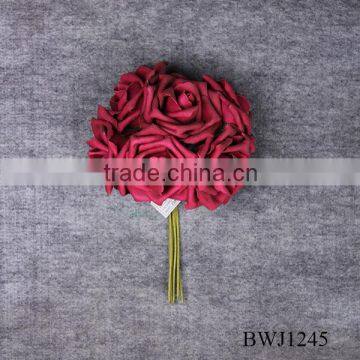 new design red artificial bridal wedding flower wholesale