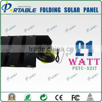 21W portable solar panel for camping travelling