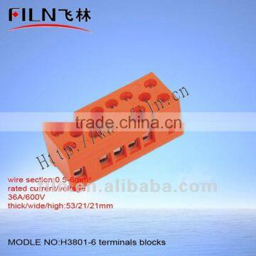 H3801-6 barrier terminal block