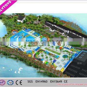 Lilytoys water park . inflatable mobie moving park ,jurassia gaint water park