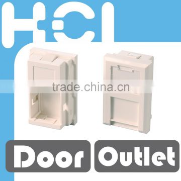 RJ45 Keystone Bezel for Wall Mount Wall Outlet with Door and Label