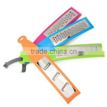 Good Quality 4 in 1 Multi Manual Mini Plastic Stainless Steel Kitchen Carrot Vegetable Cheese Grater photo-4